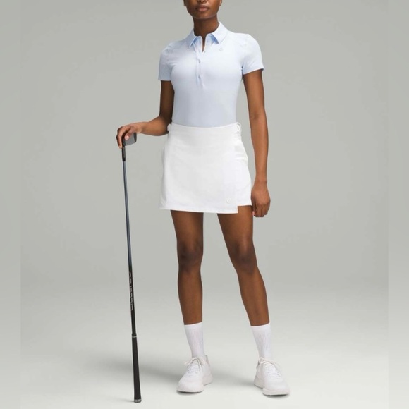 Rare Lululemon Wrap-Front Mid-Rise Golf Tennis Pickleball Skirt White Size 8 - Picture 3 of 9